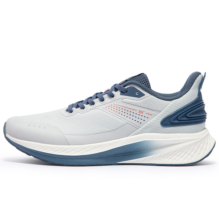 361° Sharp Brilliance Collection Anti Slip Wear Resistant Low Top Running Shoes Men's Gray Blue