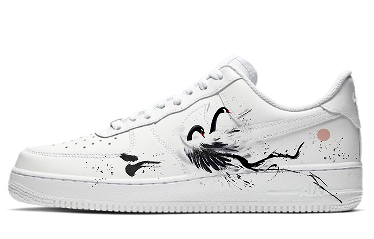 Nike Air Force 1 Low-Top Skateboard Shoes Men's Pure White