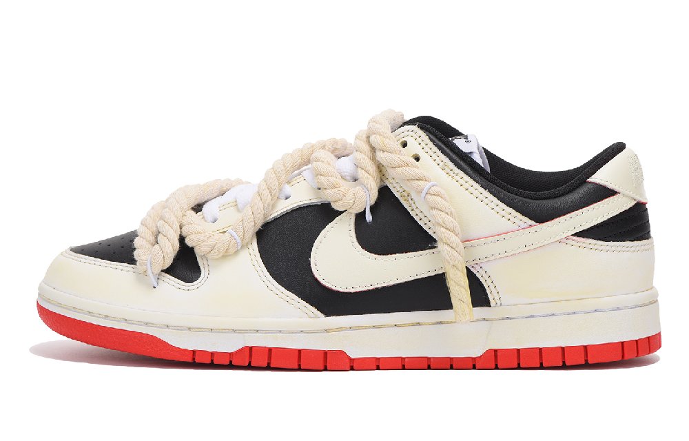 Nike Dunk Low Retro Low-Top Skateboard Shoes Unisex Black Yellow