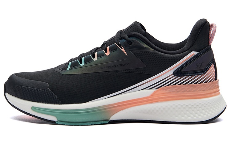 361° Rain Screen 5.0 Rebound Cushioning Low-Top Running Shoes Women's Black Pink Orange