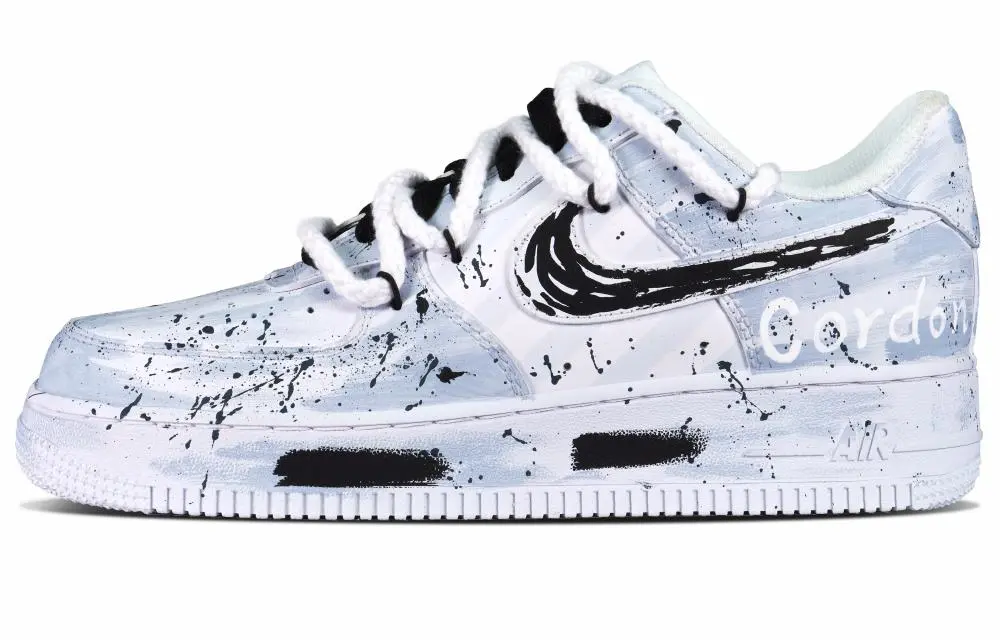 Nike Air Force 1 Anti-Slip And Wear-Resistant Balance Low-Top Skateboard Shoes Men's White Blue
