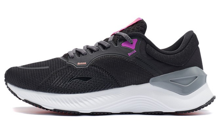 LiNing YueYing Element Cushioning Anti-Slip And Wear-Resistant Low-Top Running Shoes Black Purple