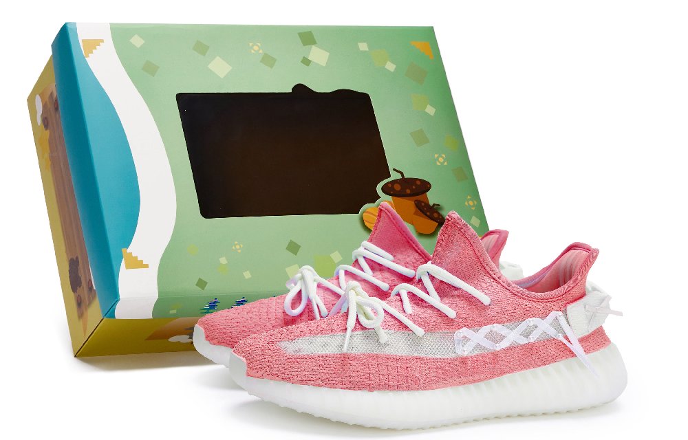Adidas Originals Yeezy Boost 350 V2 Slip-Resistant Low-Top Casual Shoes Unisex White Red