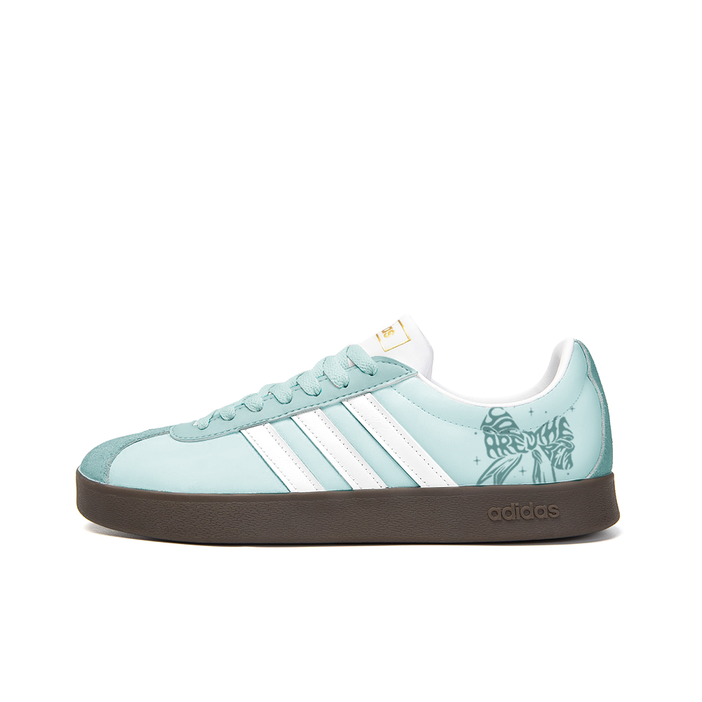 Adidas Neo VL Court 2.0 Anti Slip Wear Resistant Low Top Skateboard Shoes Unisex Cyan