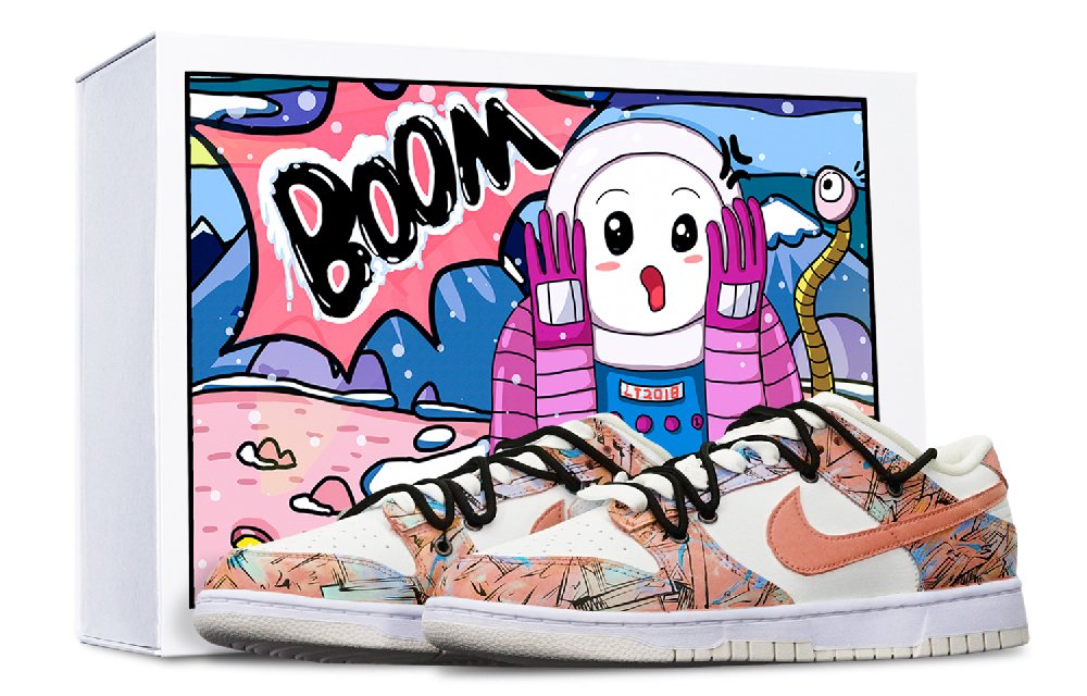 Nike Dunk Low Retro Anti-Slip And Wear-Resistant Lightweight Low-Top Skateboard Shoes Men's Red White