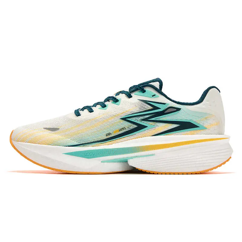 361° Abrasion Resistant Breathable Rebound Low Top Casual Racing Running Shoes Men's Feather White