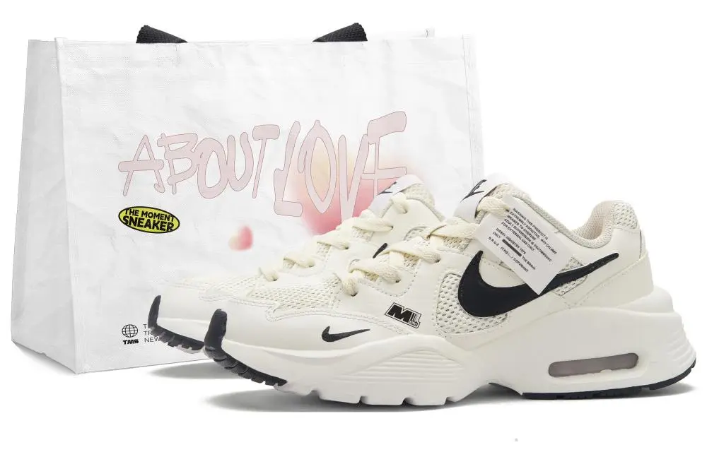 Nike Air Max Fusion Low top Running Shoes Unisex Black Rice White