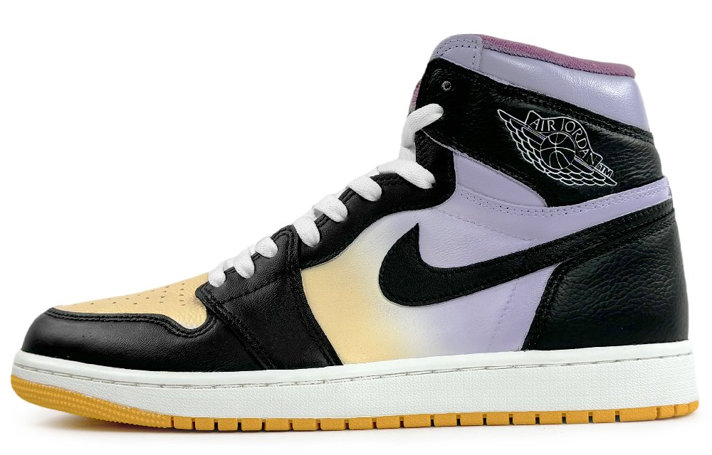 JORDAN Air JORDAN 1 Vintage Basketball Shoes Men High Top Purple/Yellow