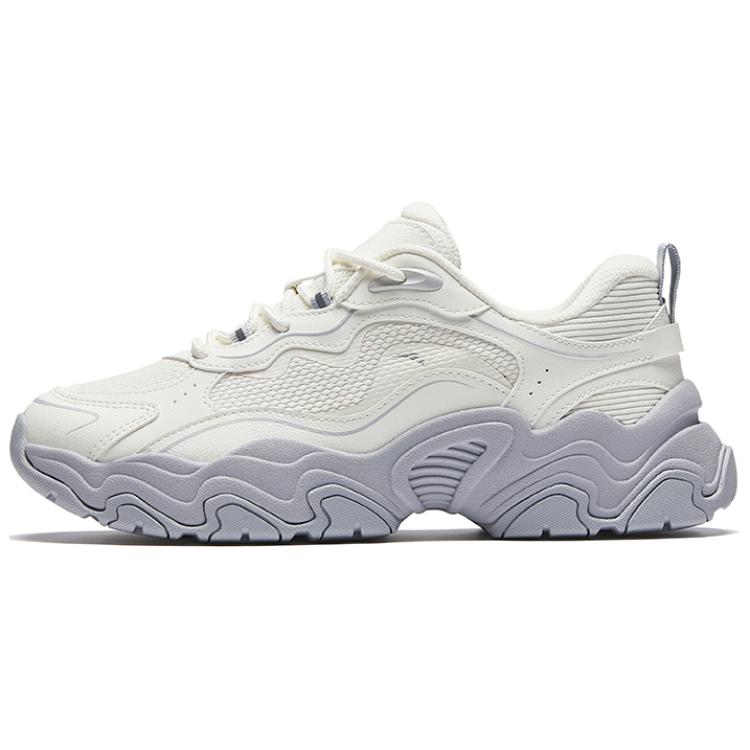 Anta Meteorite Anti-Slip Wear-Resistant Low-Top Casual Shoes Women's White Gray