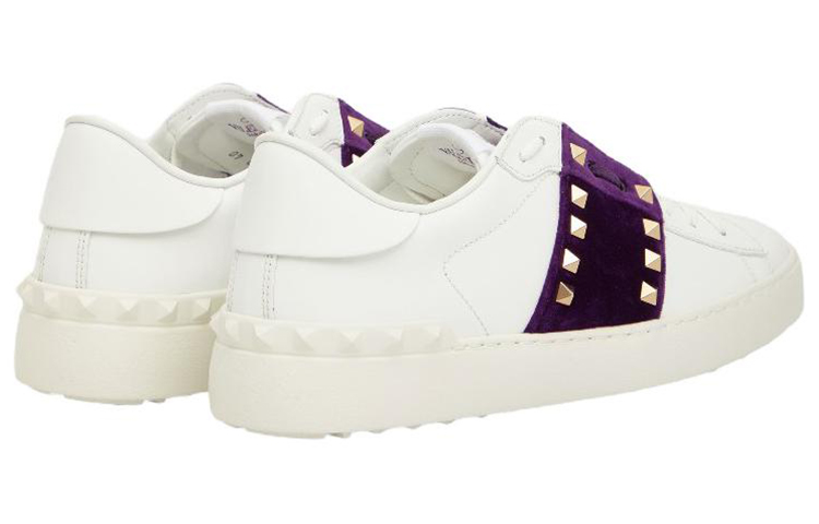 Valentino GARAVANI Low Top Stylish Skateboarding Shoes Women's White Purple