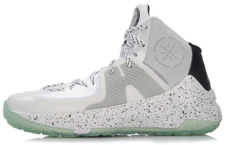 LiNing All In Team 3.5 Cushioning, Slip Resistant, And Abrasion Resistant High Top Basketball Shoes Men's Gray White