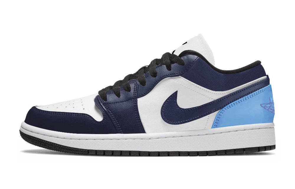 Jordan Air Jordan 1 Abrasion Resistant Low Top Vintage Basketball Shoes Unisex Blue