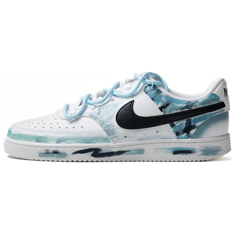 Nike Court Vision Low Anti-Slip Wear-Resistant Low-Top Skateboard Shoes Men's Sky Blue