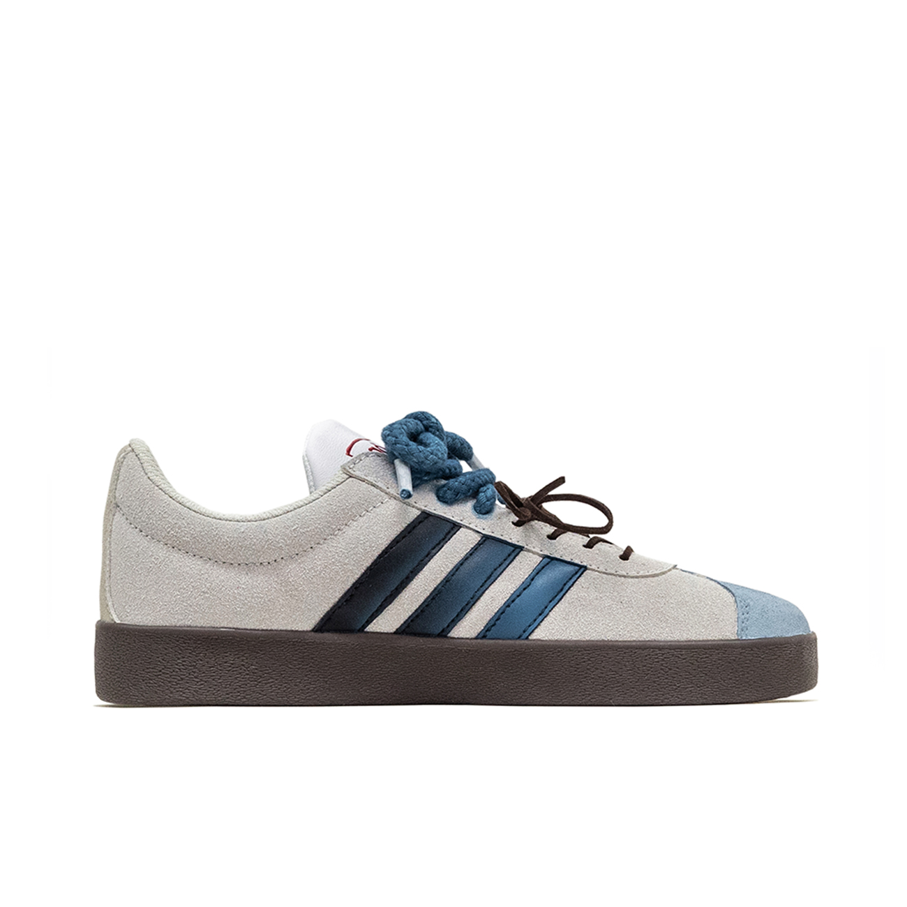 Adidas VL COURT 2.0 ADCDAVINCI Blue Star Cushioning Low top Skateboard Shoes Unisex Blue Gray