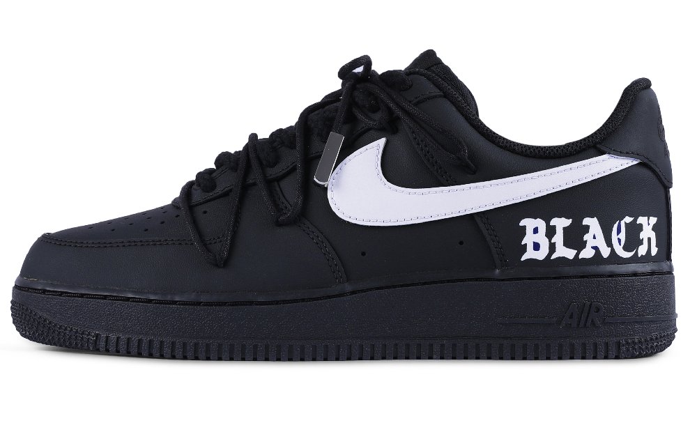 Nike Air Force 1 07 Air Force 1 Black Warrior Wear-Resistant Balance Low-Top Skateboard Shoes Women's Black White