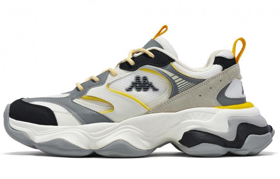 Kappa Cushioned Slip-Resistant Low-Top Running Shoes Men White Gray