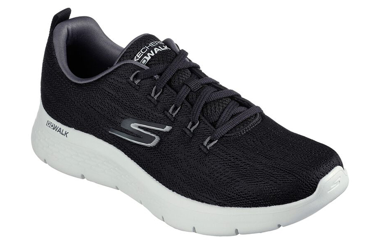 Skechers Go Walk Flex Lace Up 'Black Grey'