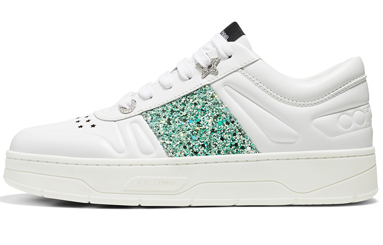 Jimmy Choo Hawaii Skateboard Shoes Women's Low Top Mint Green