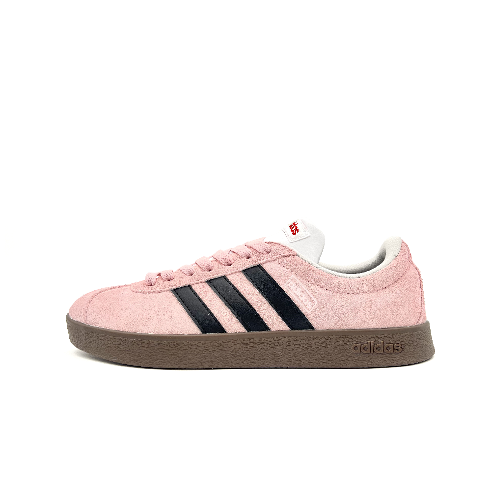 Adidas VL COURT 2.0 Peach Pink Powder Low Top Skateboard Shoes Unisex Pink