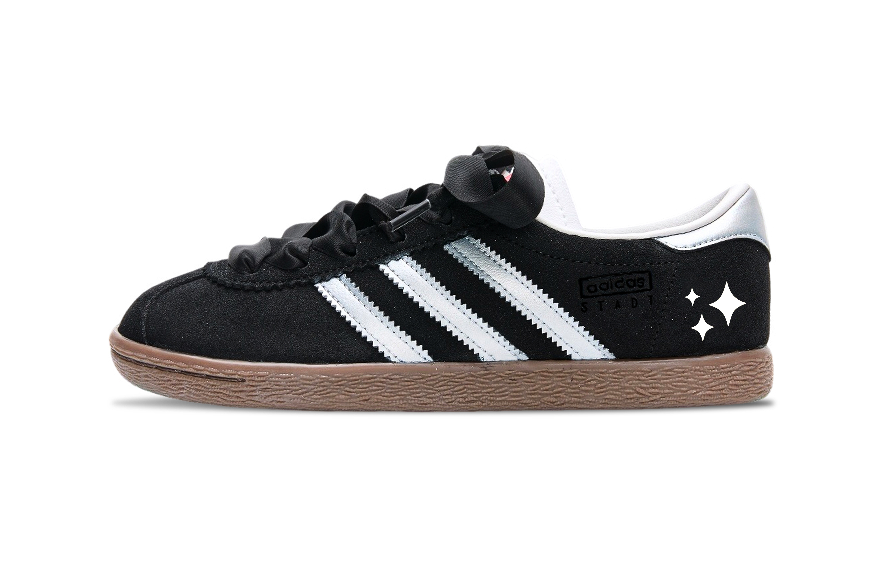 Adidas Originals Stadt Abrasion Resistant Balance Low top German Army Trainers Unisex Black Silver