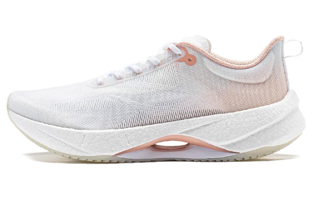 LiNing Super Light 21 Cushioning Anti-Slip Wear-Resistant Breathability Low-Top Running Shoes Women's White Pink