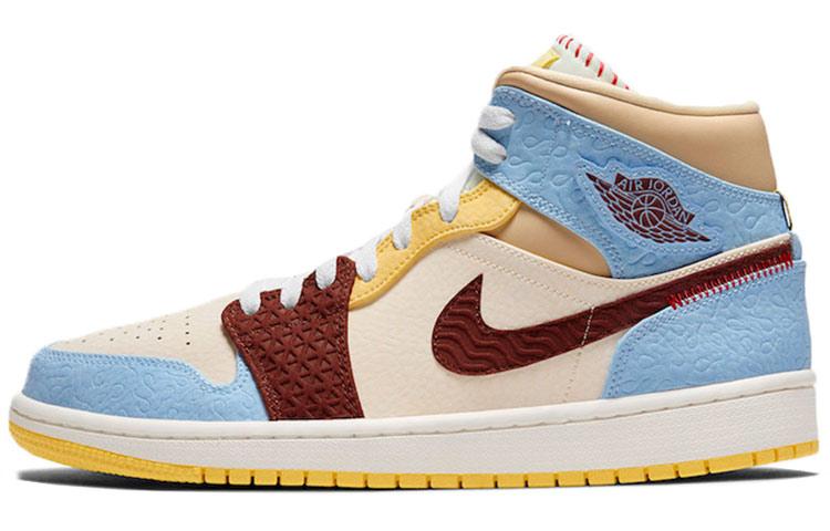 Jordan Air Jordan 1 Винтажные баскетбольные кроссовки MID Top Unisex