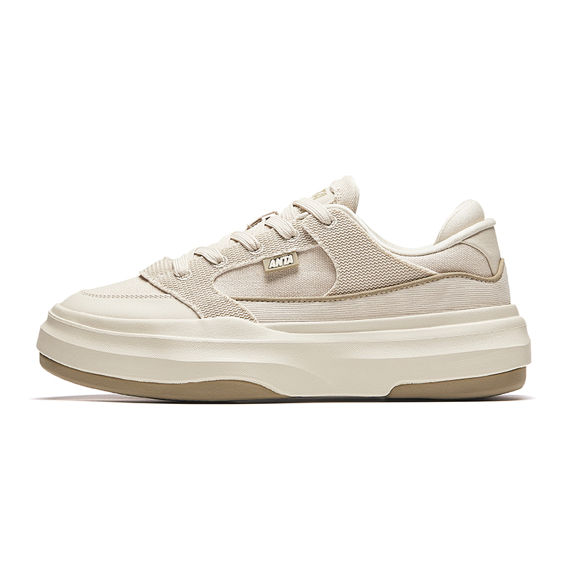 Anta Cookie Doodoo Anti-Slip Wear-Resistant Low-Top Skateboard Shoes Women's White Limestone