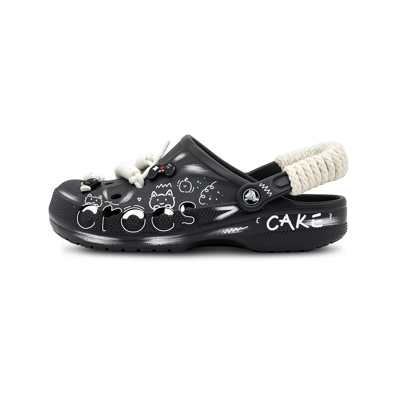 Crocs Baya Clog Cake Kitten Clogs Unisex Black