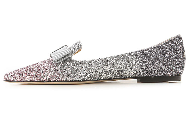 Jimmy Choo Pre-Owned Gala Glitter-embellished Ballerina Shoes