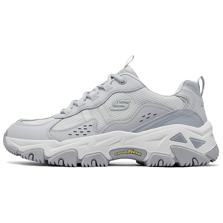 Skechers Cloud Island Abrasion Resistant Low Top Casual Shoes Men's Light Gray