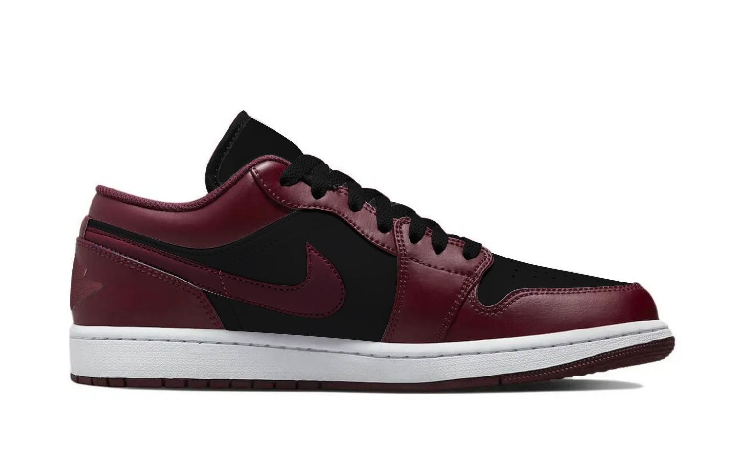 Jordan Air Jordan 1 Black Red Forbidden Wear Cushioning Low top Vintage Basketball Shoes Unisex Red Black