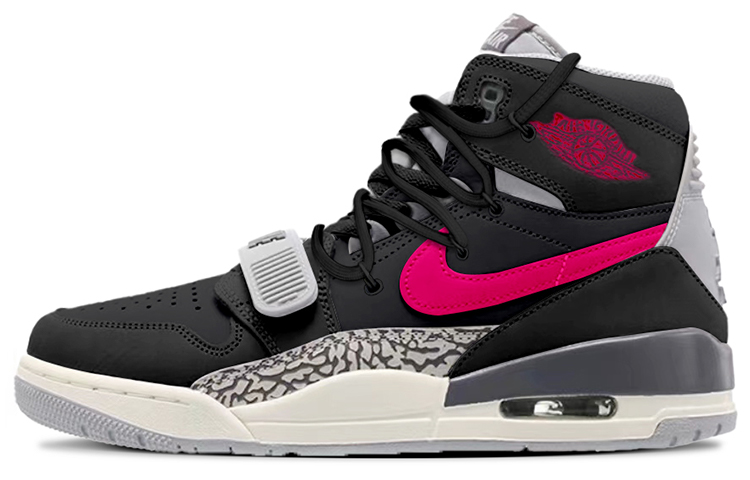 Jordan Legacy 312 High-Top Vintage Basketball Shoes Men's Neon Pink