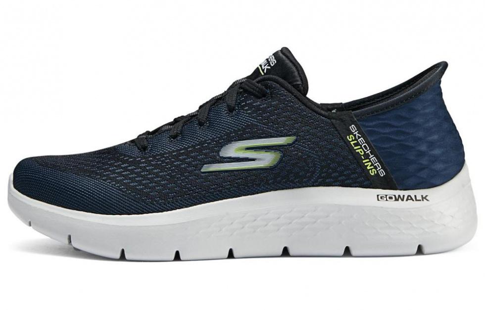 Skechers Go Walk Fle Hands Free Slip-Ins Cushioning Low-Top Casual Shoes Men's Marine Blue