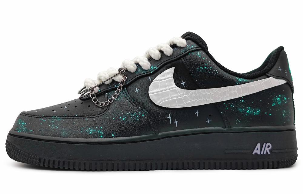 Nike Air Force 1 Low '07 Low-Top Skateboard Shoes Men's Green Black Silver