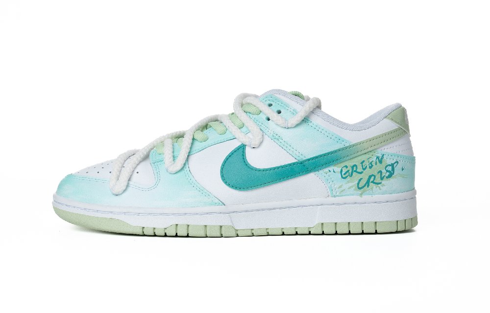 Nike Dunk Sea Salt Mint Anti-Slip Wear-Resistant Low-Top Skateboard Shoes Men's White Green