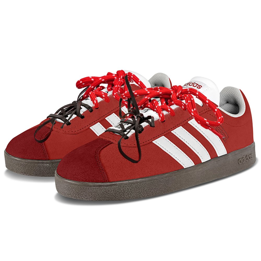 Adidas Neo Vl Court Classic Anti-Slip Wear-Resistant Low-Top Skateboard Shoes Unisex Red