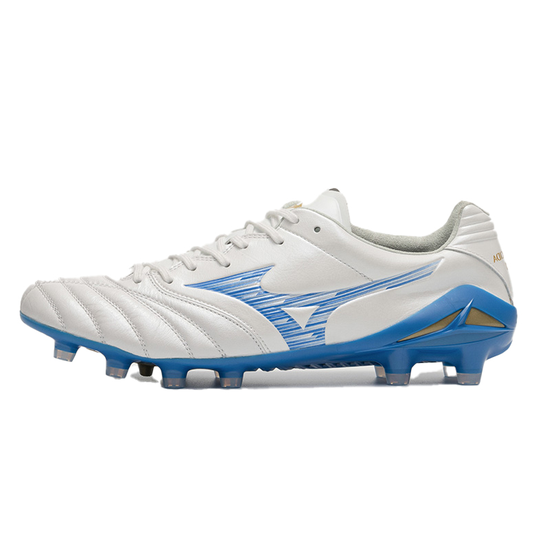 Mizuno Wear-Resistant Soccer Shoes Men's White Blue