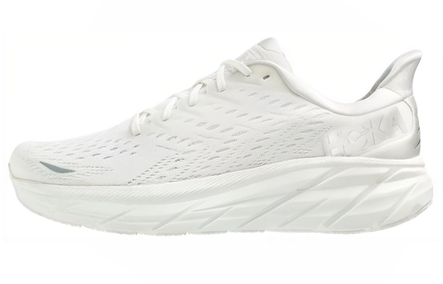 HOKA ONE ONE Clifton 8 Wide 'Triple White' Women's