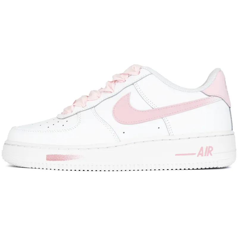 Nike Air Force 1 Nike White Sneakers Air Force 1 Abrasion Resistant Low top Skateboard Shoes Unisex White Pink