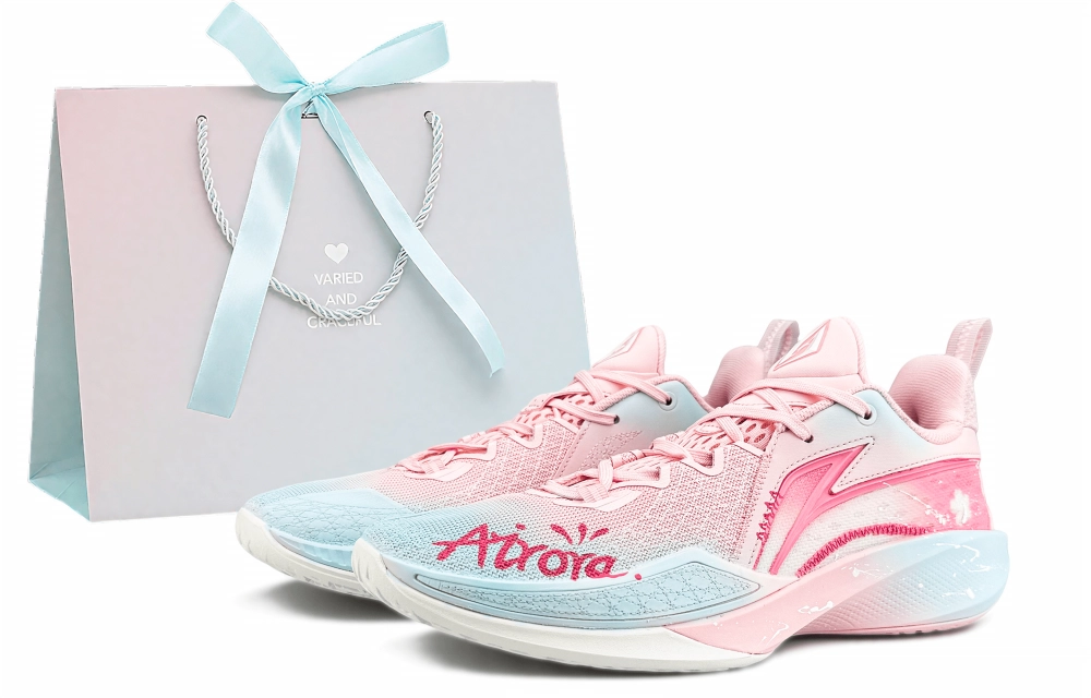 LiNing Speed Ling 2 Slip Resistant, Breathable, And Resilient Low top Basketball Shoes Men's Pink