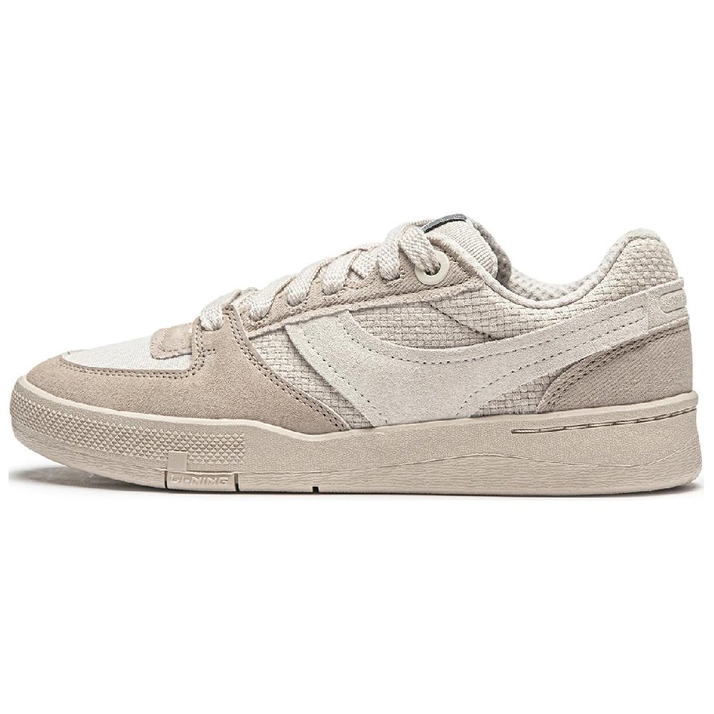 LiNing Non-slip Lightweight Low-Top Skateboard Shoes Women's Beige