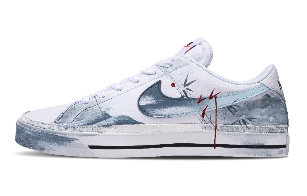Nike Court Legacy Quantum Space Cat, No Autumn Bamboo Abrasion Resistant Low Top Skateboard Shoes Men's Teal