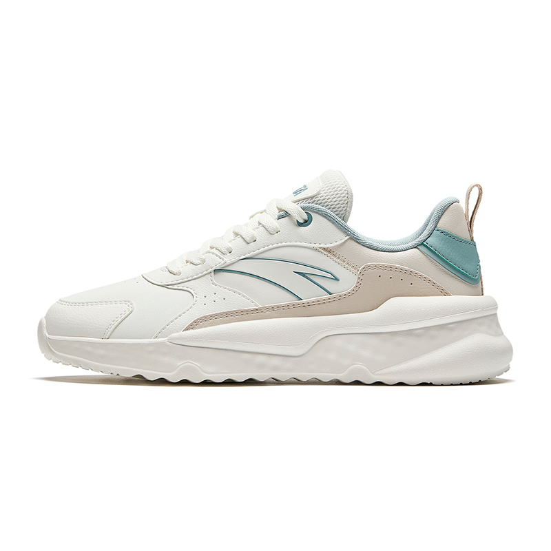 Anta Unruly Series Anti-Slip Wear-Resistant Low-Top Casual Shoes Women's White Beige Green