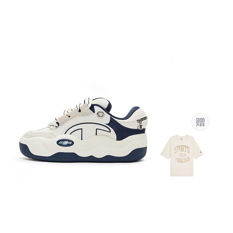 Champion CloudNine V1 Cloud Cotton Shoes Anti-Slip Wear-Resistant Low-Top Skateboard Shoes Men's Navy Blue