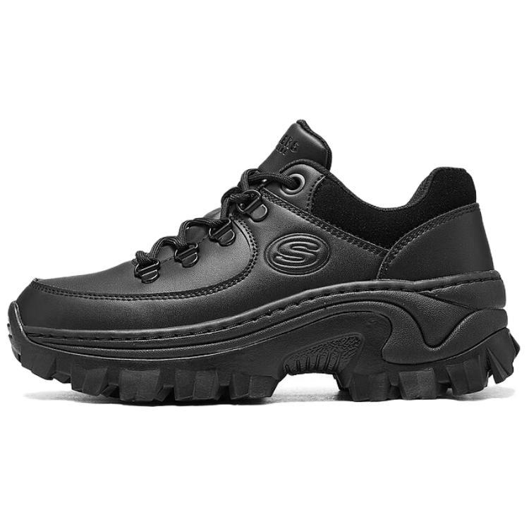 Skechers Street Anti-Slip Wear-Resistant Low-Top Chunky Sneakers Women's Black