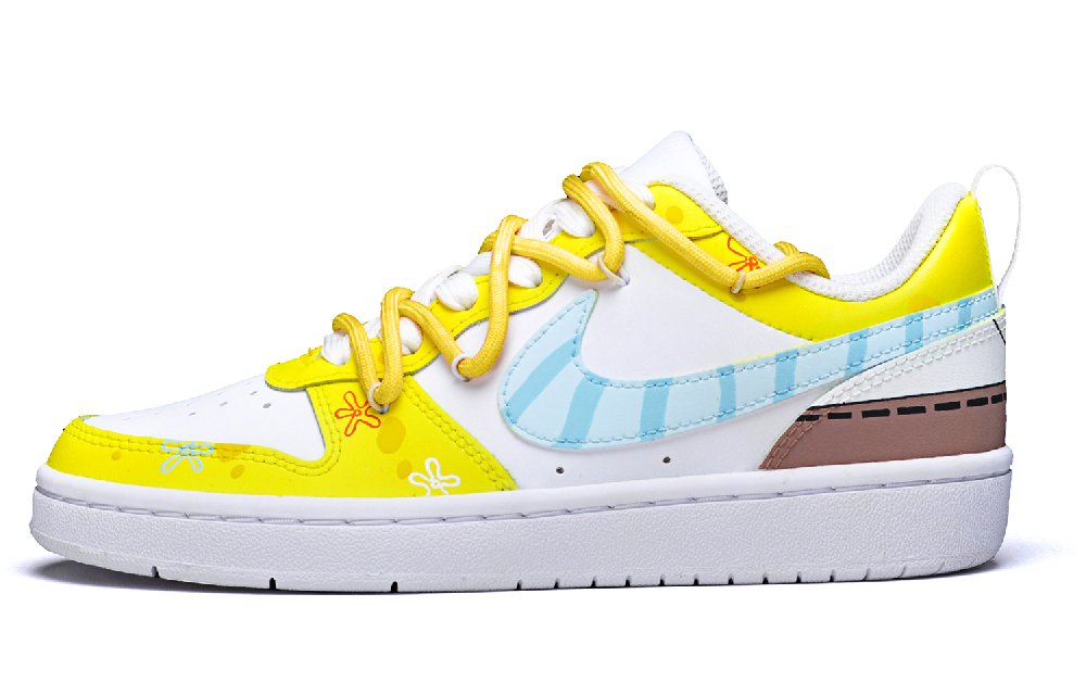 Nike Court Borough Low Wear-Resistant Low-Top Casual Skateboard Shoes GS Yellow