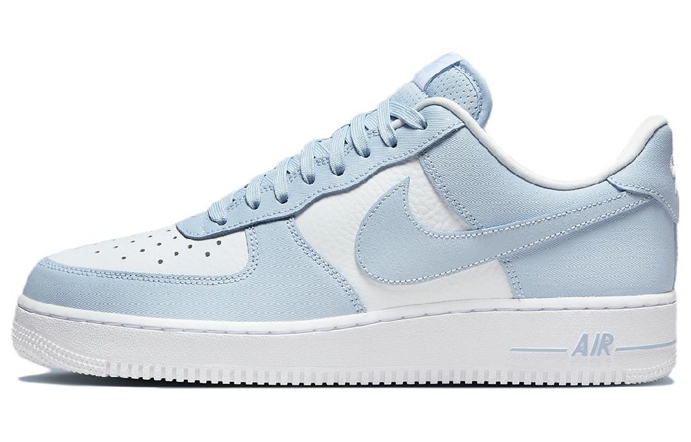 Nike Air FORCE 1 Кроссовки для скейтбординга Низкие Белый и синий цвет Мужские
