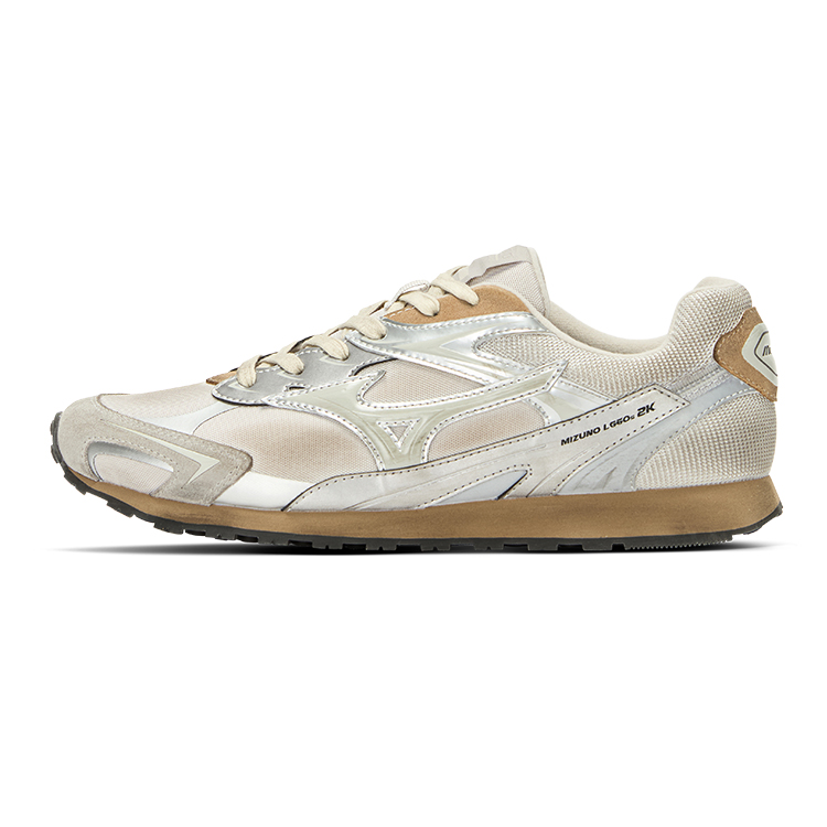 Mizuno LG 60S Abrasion Resistant Low Top Casual Shoes Unisex Light Gray