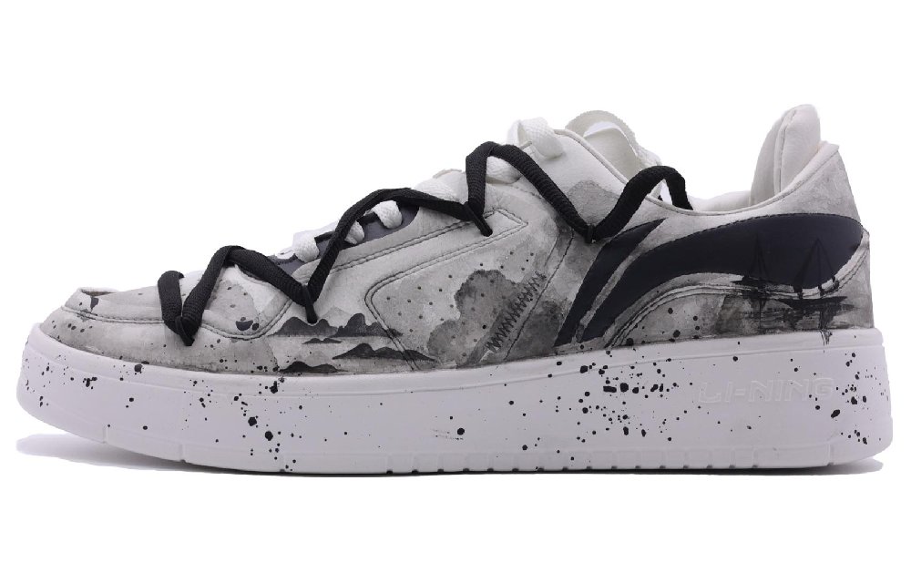 LINING Street Player Skateboard Shoes Men Low-Top White