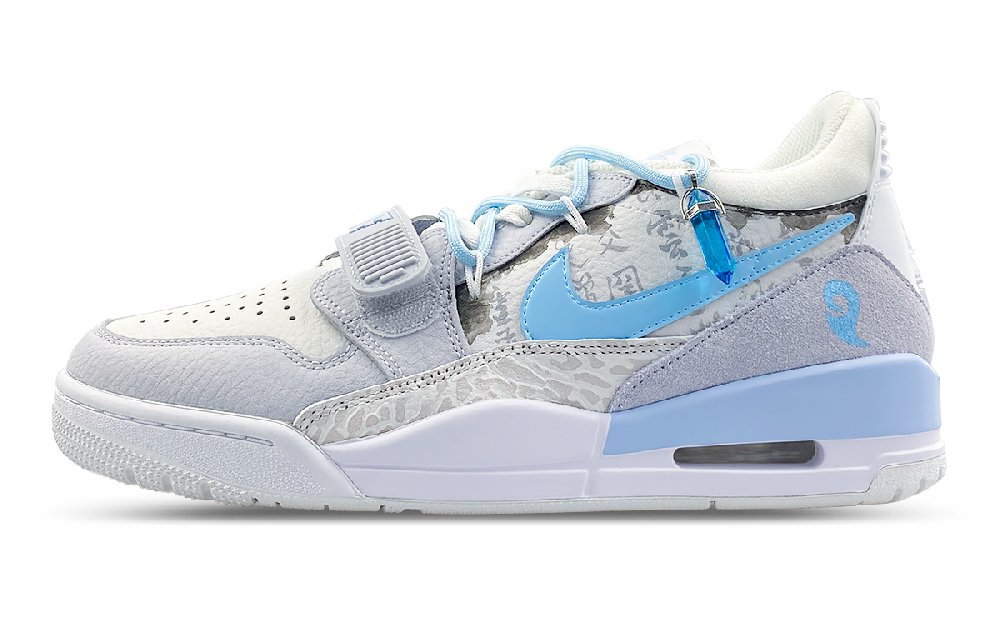 Jordan Legacy 312 Low Top Vintage Basketball Shoes Men's Blue White